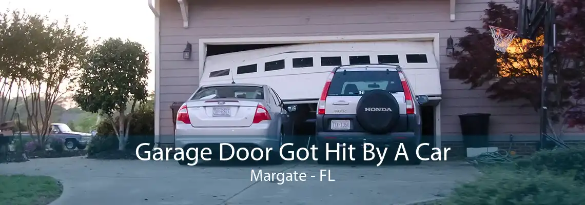 Garage Door Got Hit By A Car Margate - FL