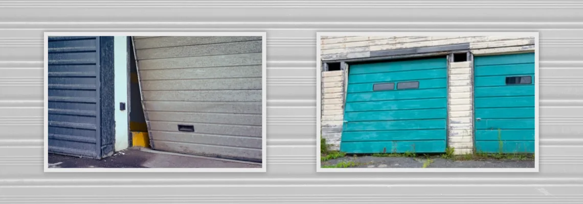 Crooked Aluminum Garage Door Repair in Margate, Florida
