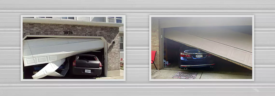 Repair Commercial Garage Door Got Hit By A Car in Margate, Florida